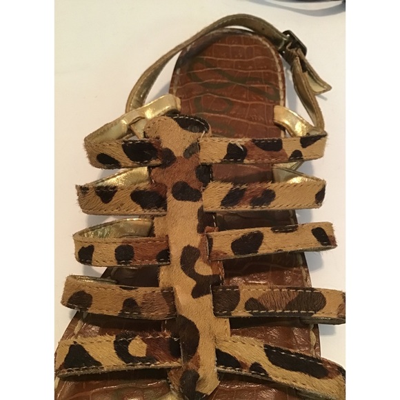 SAM EDELMAN S HAMILTON Leopard STRAPPY SANDALS 8.5 - Picture 9 of 9